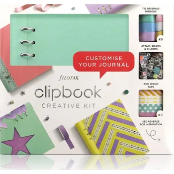 Diář Filofax Clipbook A5 kreativní set - pastel. zelená