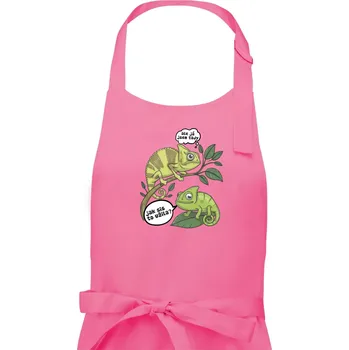 Kuchyňská zástěra Chameleoni jak sis to užila - Pánská zástěra na vaření - Univerzální velikost ( Růžová )