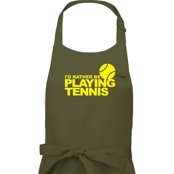 Kuchyňská zástěra Playing tennis - Pánská zástěra na vaření - Univerzální velikost ( Khaki )