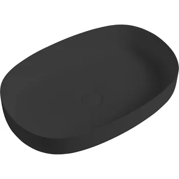 Umyvadlo Cerano Atria Umyvadlo na desku z litého mramoru 60x40 cm, černá matná, CER-WB17B