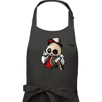 Kuchyňská zástěra Graffiti panda - Dámská zástěra na vaření - Univerzální velikost ( Tmavá břidlice (šedá se zeleným nádechem) )