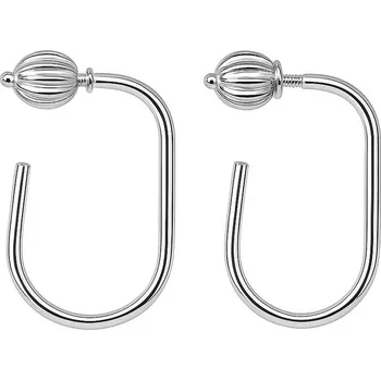 Náušnice Stříbrné náušnice oválné - šroubek