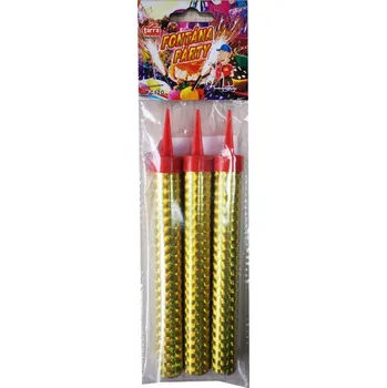 Fontána párty zlatá 12cm, 3ks v sáčku