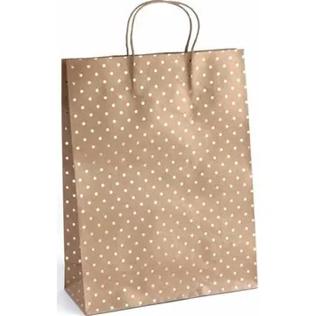 Dárková taška Galeria Papieru Dárková taška - XL, 39 x 30 cm, kraft, zlaté puntí
