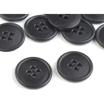 Knoflík Knoflík velikost 32" černá 20 ks