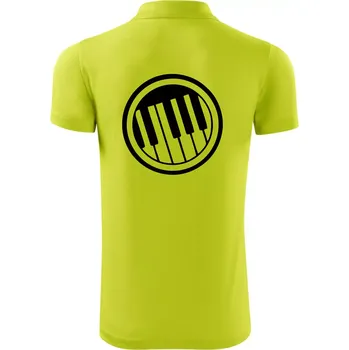 Pánská košile Piano kruh - Polokošile Victory sportovní (dresovina) - M ( Limetková )