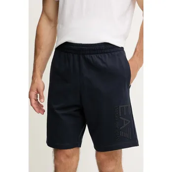 Pánské kraťasy Bavlněné šortky EA7 Emporio Armani pánské, tmavomodrá barva, AF13512.7M000232 59X, vel. M