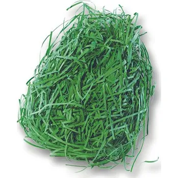 Dekorativní tráva z papíru - 30 g - zelená