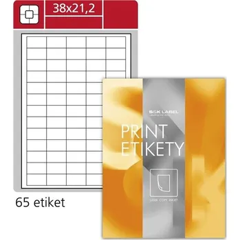 Samolepící etiketa SK Label Univerzální etikety S&K Label, 38 x 21,2 mm, bílé