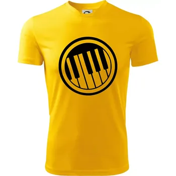 Chlapecké tričko Piano kruh - Dětské triko sportovní (dresovina) - 146 cm/10 let ( Žlutá )