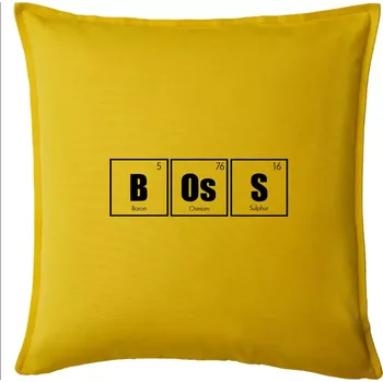 Polštář Periodická tabulka BOsS - Polštář 50x50 - 50x50 - Pouze potah ( Žlutá )