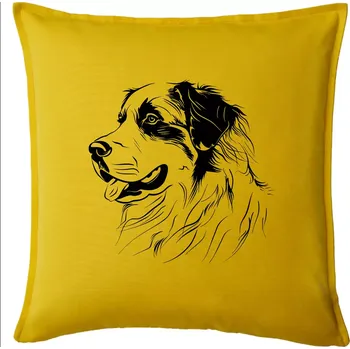 Polštář Bernský salašnický pes černá kresba - Polštář 50x50 - 50x50 - Pouze potah ( Žlutá )