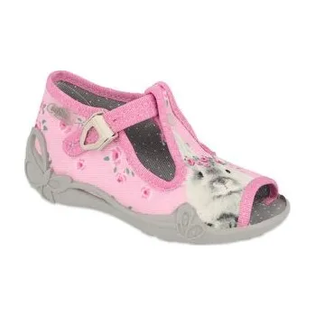 Dívčí bačkory 213P130 18 dívčí bačkorky Befado růžové, králíček 213P130_22