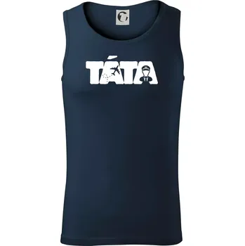 Táta nápis - pilot - Tílko pánské Core - M ( Námořní modrá (velmi tmavá - téměř černá) )