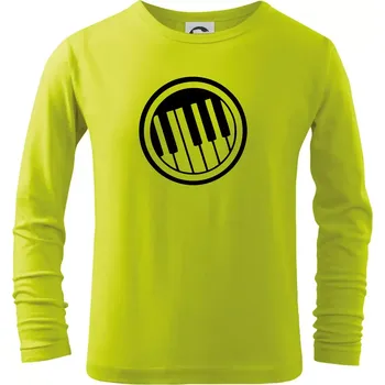 Chlapecké tričko Piano kruh - Triko dětské Long Sleeve - 134 cm/8 let ( Limetková )