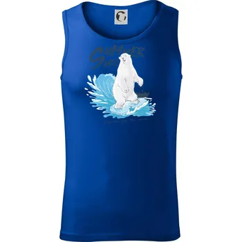 Medvěd surfař - Tílko pánské Core - XL ( Královská modrá )