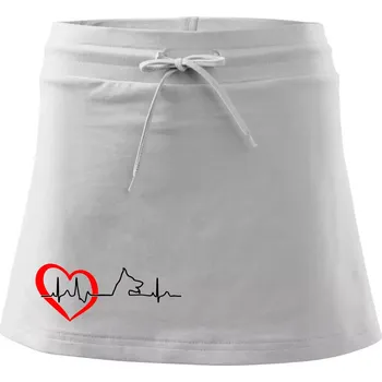 Dámská sukně Německý ovčák ekg - Sportovní sukně - two in one - L ( Bílá )