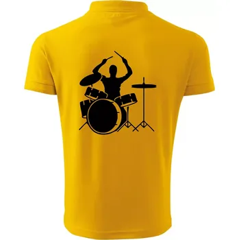 Pánská košile Bicí bubeník - Polokošile pánská Pique Polo 203 - 4XL ( Žlutá )