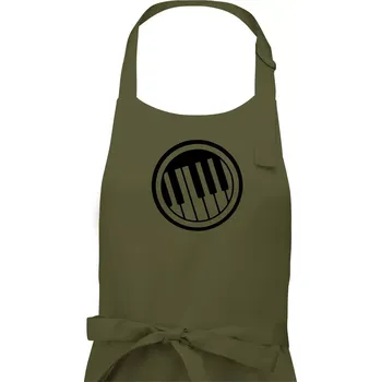 Kuchyňská zástěra Piano kruh - Dámská zástěra na vaření - Univerzální velikost ( Khaki )