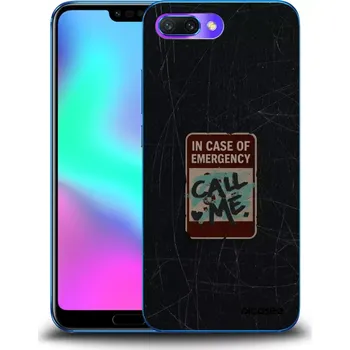 Pouzdro na mobilní telefon Picasee silikonový průhledný obal pro Honor 10 - EMERGENCY