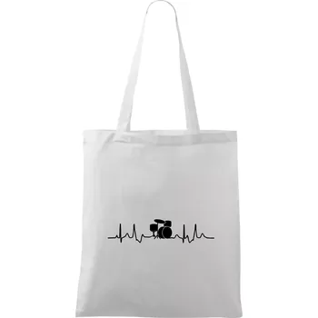 Bicí EKG - Taška bavlněná - 42 x 38 cm ( Bílá )