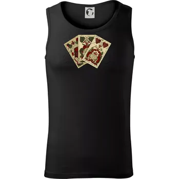 Hrací karty na prší - Tílko pánské Core - 2XL ( Černá )