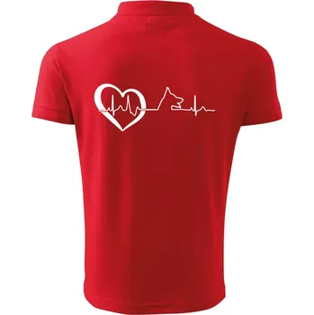 Pánská košile Německý ovčák ekg - Polokošile pánská Pique Polo 203 - L ( Červená )