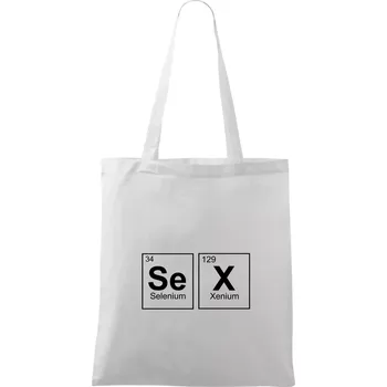 SEX- periodická tabulka - Taška bavlněná - 42 x 38 cm ( Bílá )