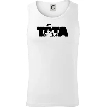 Táta nápis - motorka chopper - Tílko pánské Core - S ( Bílá )