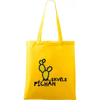 Píchám skvěle - Taška bavlněná - 42 x 38 cm ( Žlutá )