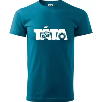 Pánská móda Táta nápis - fotograf - Klasické pánské triko vyšší gramáže - XS ( Petrolejová )