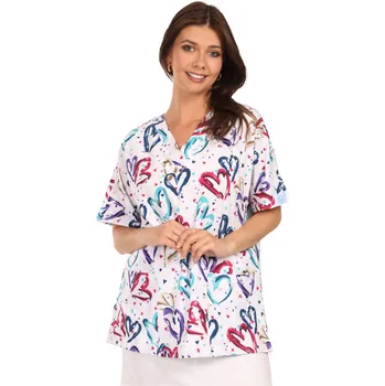 Zdravotnický oděv WonderWink Halena OLYMPIA Velikost M srdíčková