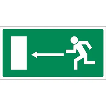Značení Bezpečnostní značky Únikový východ vlevo 21x10,5cm samolepka