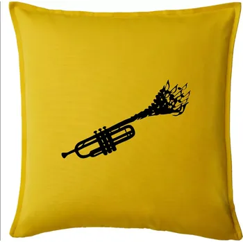 Polštář Trubka noty - Polštář 50x50 - 50x50 - Pouze potah ( Žlutá )