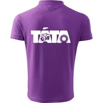 Pánská košile Táta nápis - fotograf - Polokošile pánská Pique Polo 203 - XL ( Fialová )
