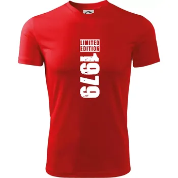 Chlapecké tričko Limited edition 1979 pruh - Dětské triko sportovní (dresovina) - 122 cm/6 let ( Červená )