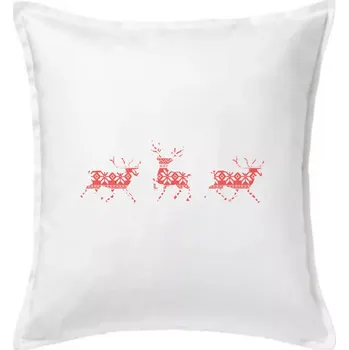 Polštář Tři jeleni - vzor - Polštář 50x50 - 50x50 - Pouze potah ( Bílá )