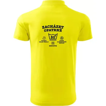 Pánská košile Zacházet opatrně 50 - Polokošile pánská Pique Polo 203 - L ( Citrónová )