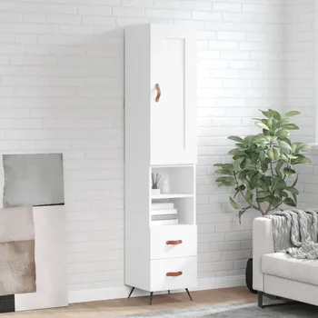 přebalovací pult a komoda Skříň highboard bílá 34,5 x 34 x 180 cm kompozitní dřevo Bílá3200233