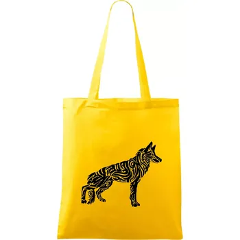 Německý ovčák - tattoo - Taška bavlněná - 42 x 38 cm ( Žlutá )