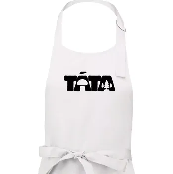 Kuchyňská zástěra Táta nápis - houbař - Pánská zástěra na vaření - Univerzální velikost ( Bílá )