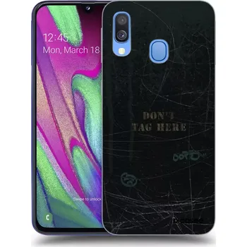 Pouzdro na mobilní telefon Picasee silikonový průhledný obal pro Samsung Galaxy A40 A405F - DON´T TAG