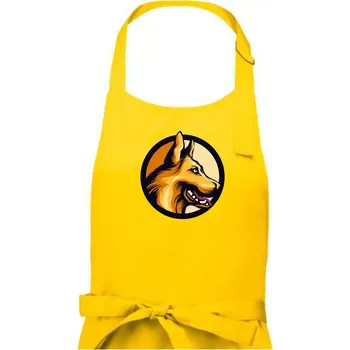 Kuchyňská zástěra Německý ovčák - v kruhu - Dámská zástěra na vaření - Univerzální velikost ( Žlutá )