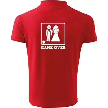 Pánská košile Game Over rozlučka - Polokošile pánská Pique Polo 203 - 2XL ( Červená )