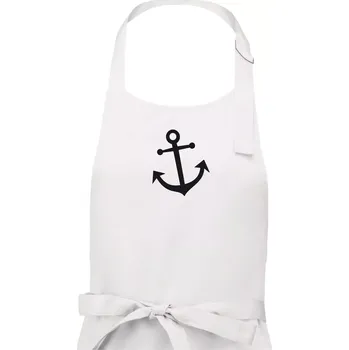 Kuchyňská zástěra Kotva - Dámská zástěra na vaření - Univerzální velikost ( Bílá )