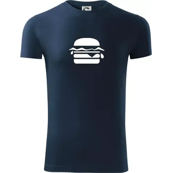 Hamburger ikona - Viper FIT - Pánské zůžené tričko - 3XL ( Námořní modrá (velmi tmavá - téměř černá) )