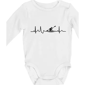 EKG pádlování - Body kojenecké s dlouhým rukávem - Dlouhý r. do 3 měs ( Bílá )