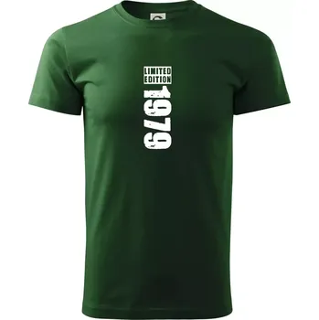 Pánské tričko Limited edition 1979 pruh - Triko extra velké (5-8XL) - 8XL ( Lahvově zelená )