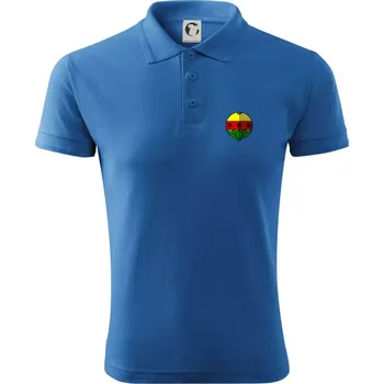 Pánská košile Prší - Kule - prso - Polokošile pánská Pique Polo 203 - 4XL ( Azurově modrá )