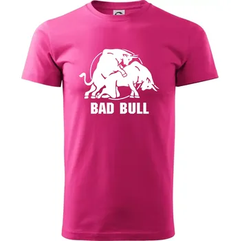 Pánské tričko Bad Bull - Klasické pánské triko vyšší gramáže - L ( Purpurová )